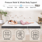 4 Inch Tri-fold Cooling Memory Foam Mattress