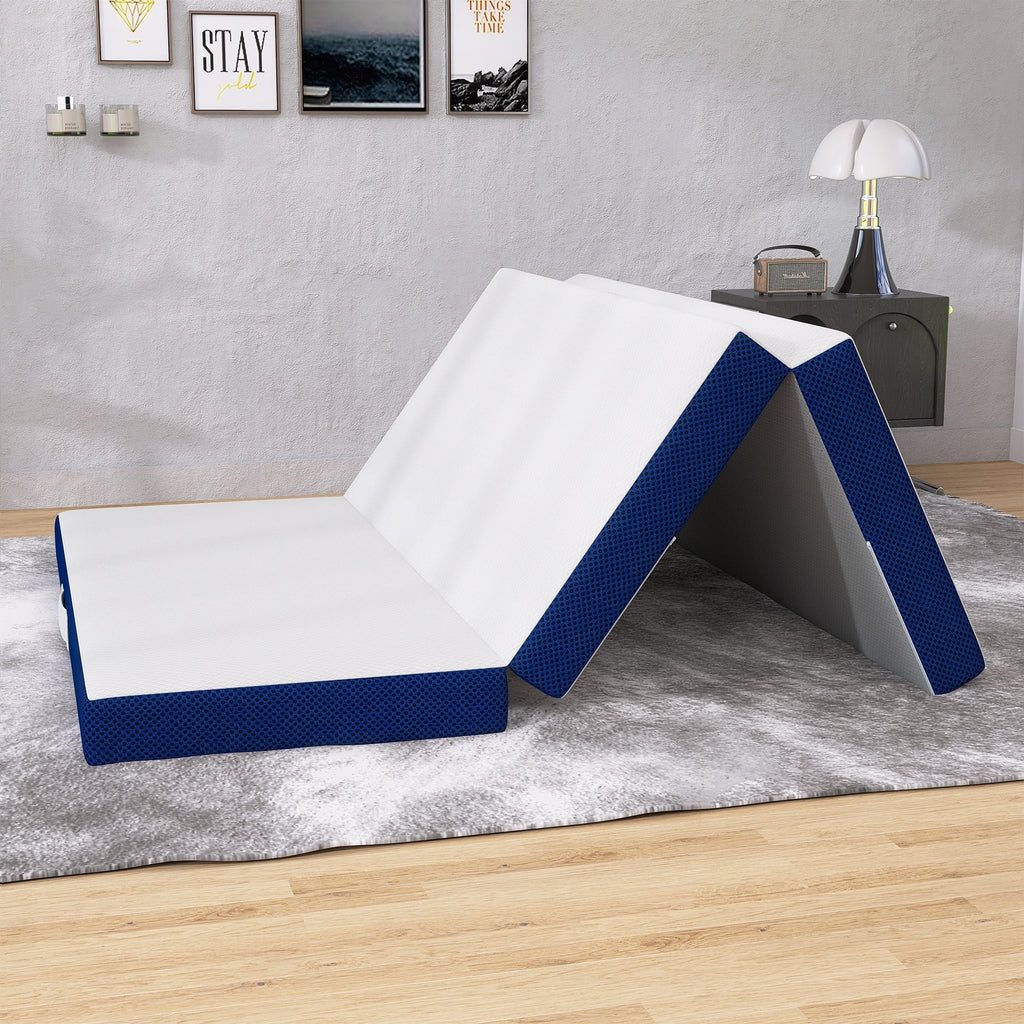4 Inch Tri-fold Cooling Memory Foam Mattress