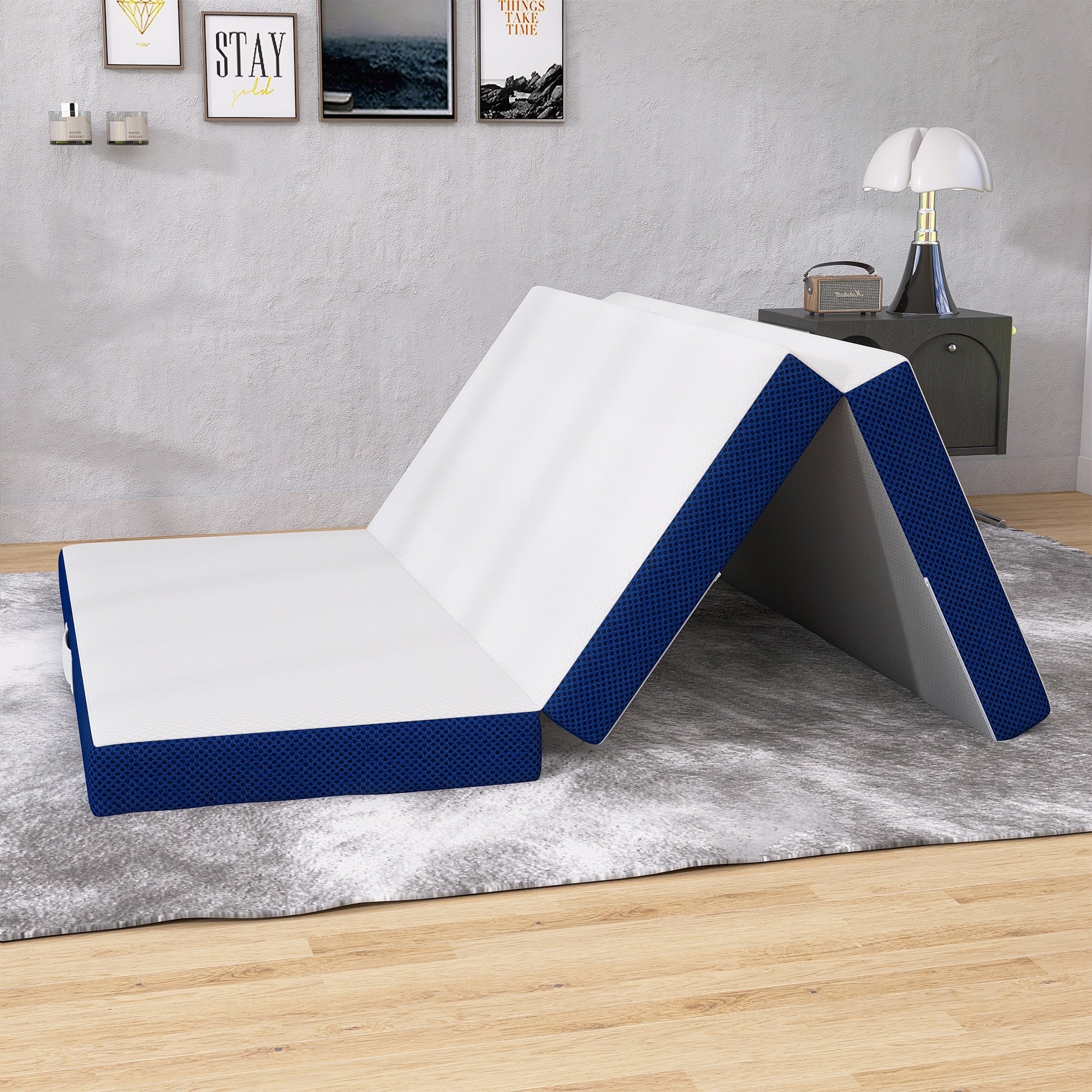 4 Inch Tri-fold Cooling Memory Foam Mattress
