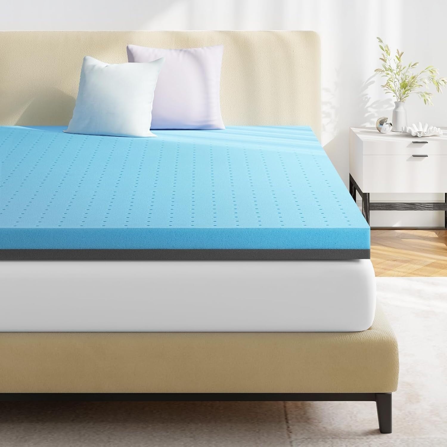 4 Inch Twin Gel Memory Foam Topper Cooling Pressure Relief Back Pain CertiPUR