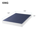 4 Inch and 7.5 Inch Metal Box Spring Mattress Support with Wood Slats