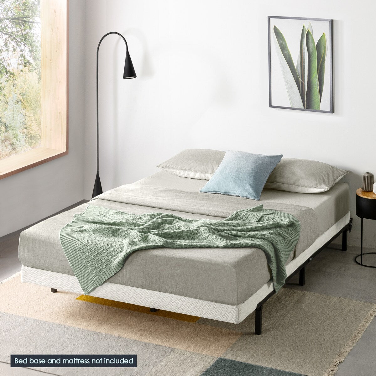 4 Inch and 7.5 Inch Metal Box Spring Mattress Support with Wood Slats