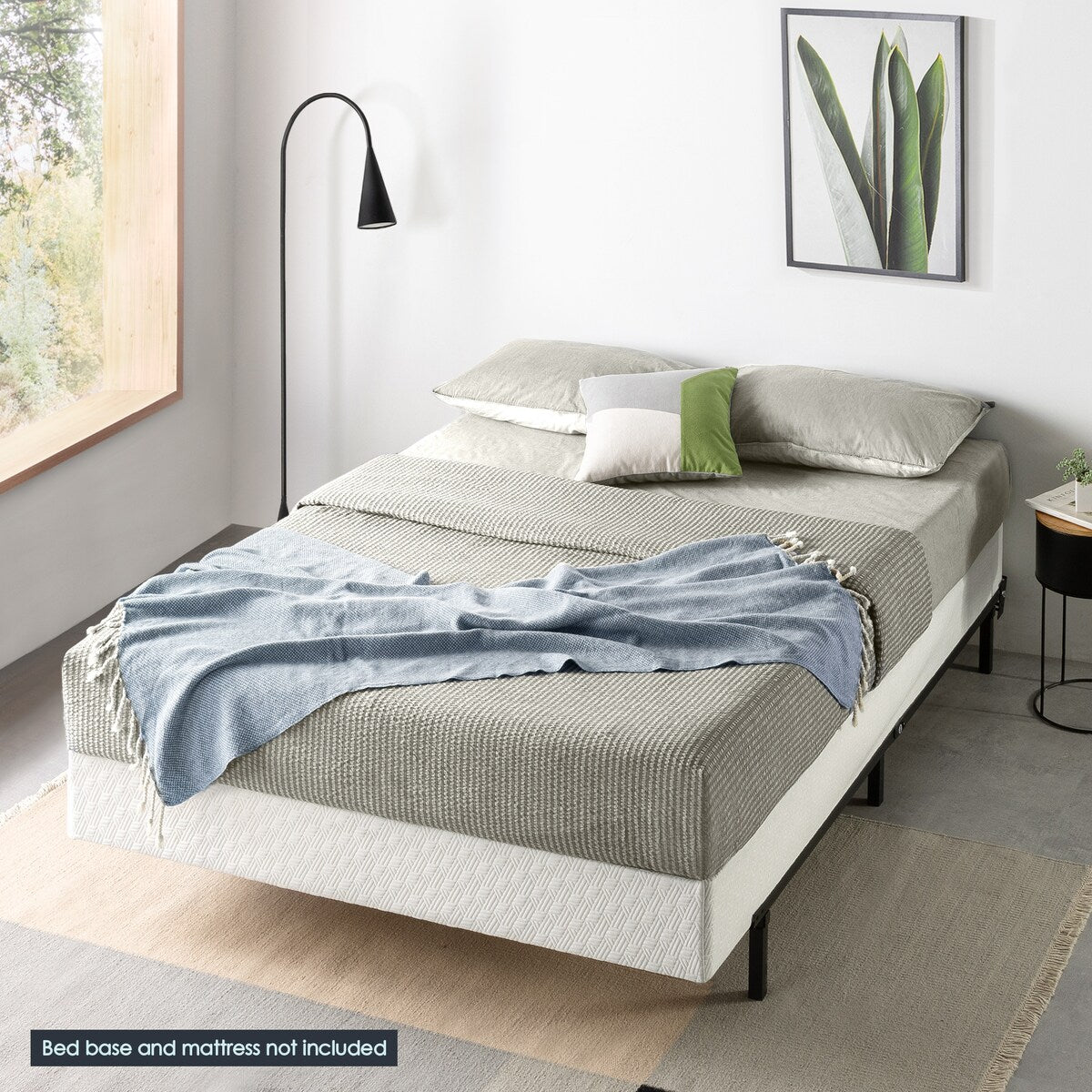 4 Inch and 7.5 Inch Metal Box Spring Mattress Support with Wood Slats