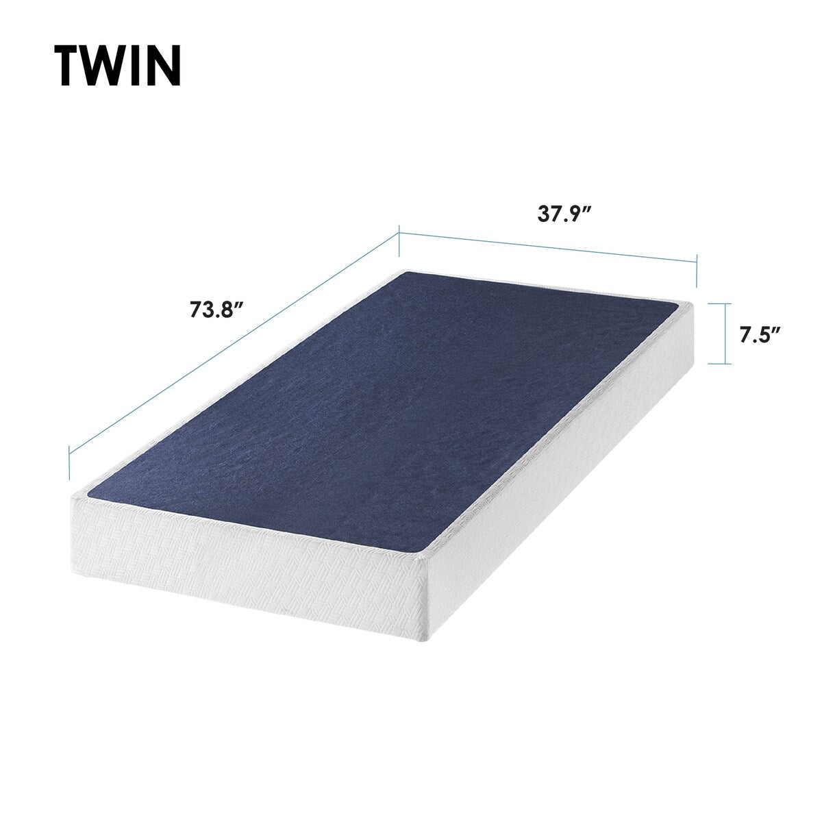 4 Inch and 7.5 Inch Metal Box Spring Mattress Support with Wood Slats