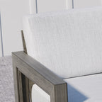 4-Person Aluminum Patio Conversation Set with Swivel Chairs, Hand-painted Frame and Cushions