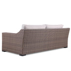 4-Piece Manhattan Rustic Wicker Sofa Set with Tempered Glass