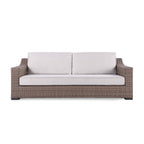 4-Piece Manhattan Rustic Wicker Sofa Set with Tempered Glass