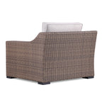4-Piece Manhattan Rustic Wicker Sofa Set with Tempered Glass