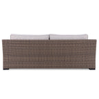 4-Piece Manhattan Rustic Wicker Sofa Set with Tempered Glass