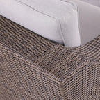 4-Piece Manhattan Rustic Wicker Sofa Set with Tempered Glass
