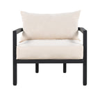 4-Piece Outdoor 5-Seater Steel Cnversation Sofa Set with Coffee Table, Waterproof, Anti-rust and Anti-UV