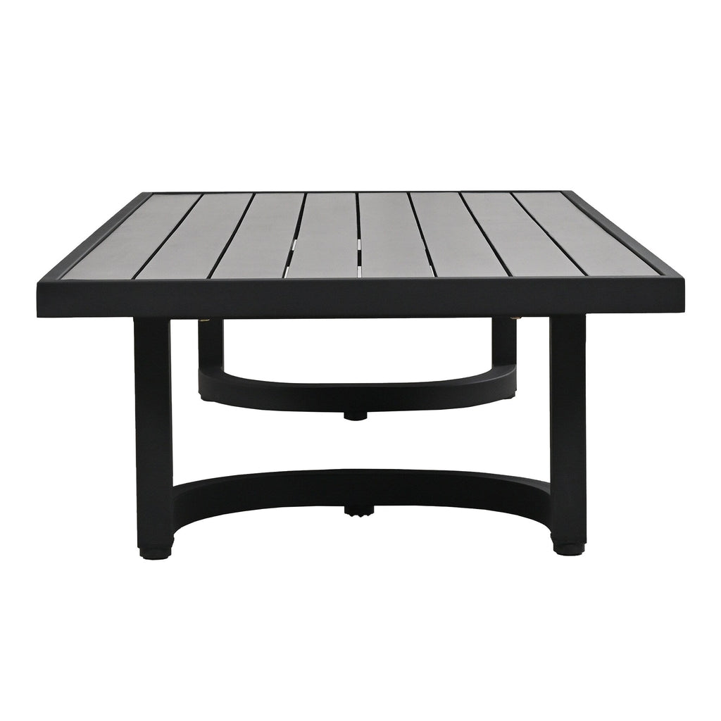 4-Piece Outdoor 5-Seater Steel Cnversation Sofa Set with Coffee Table, Waterproof, Anti-rust and Anti-UV