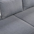 4-Piece Outdoor 5-Seater Steel Cnversation Sofa Set with Coffee Table, Waterproof, Anti-rust and Anti-UV