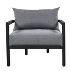 4-Piece Outdoor 5-Seater Steel Cnversation Sofa Set with Coffee Table, Waterproof, Anti-rust and Anti-UV