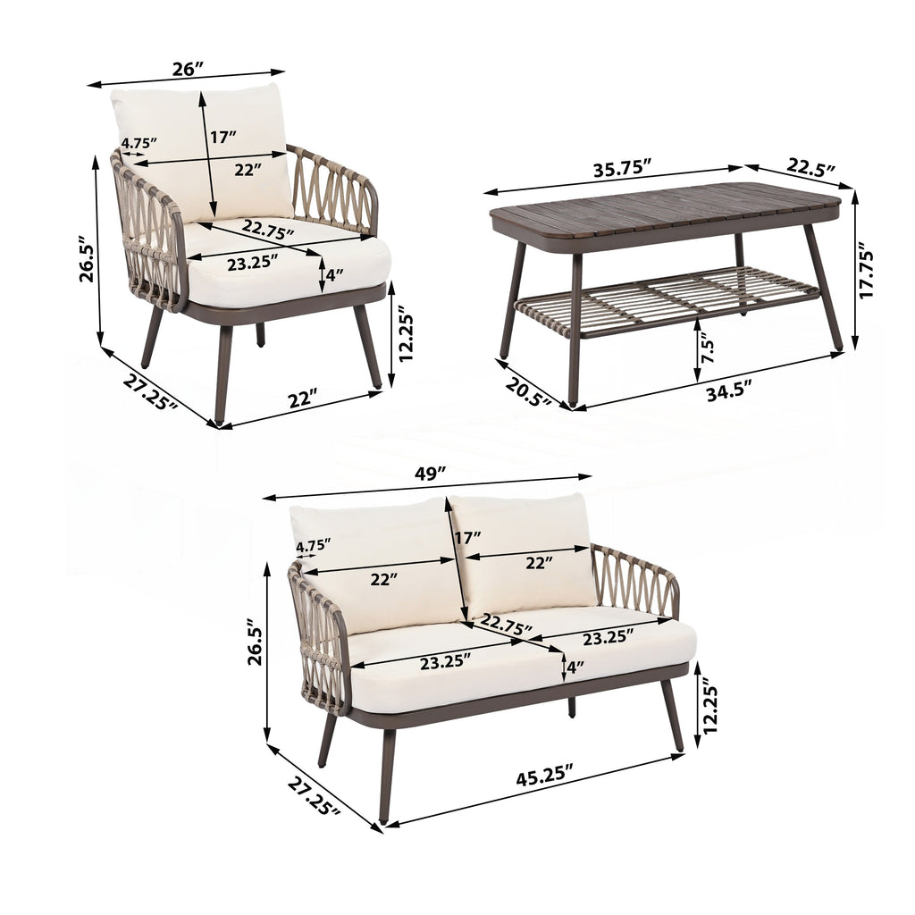 4-Piece Outdoor Patio Furniture Set