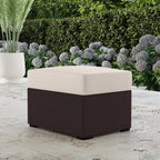 4-Piece Palm Springs Outdoor Rattan Armchair and Ottoman Set with Cushions by Homestyles