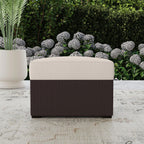 4-Piece Palm Springs Outdoor Rattan Armchair and Ottoman Set with Cushions by Homestyles