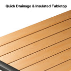 4-Piece Solid Wood Outdoor Patio Lounge Set with Removable Cushion Covers