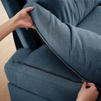 4 Seat U Shaped Sectional Sofa Couch with Double Chaise for Living Room