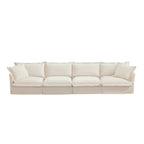 4-Seater Chenille Sofa with Removable Cover for Living Room