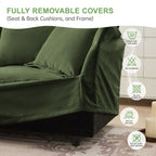 4-Seater Chenille Sofa with Removable Cover for Living Room