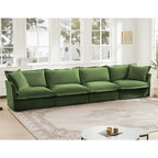 4-Seater Chenille Sofa with Removable Cover for Living Room