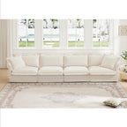 4-Seater Chenille Sofa with Removable Cover for Living Room