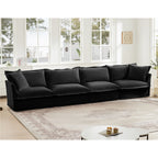 4-Seater Chenille Sofa with Removable Cover for Living Room
