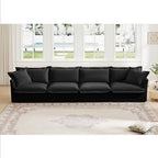 4-Seater Chenille Sofa with Removable Cover for Living Room