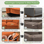 4-Seater Chenille Sofa with Removable Cover for Living Room