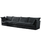 4-Seater Corduroy Slipcovered Sofa with Extra Deep for Living Room