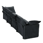 4-Seater Corduroy Slipcovered Sofa with Extra Deep for Living Room