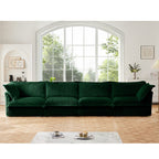 4-Seater Corduroy Slipcovered Sofa with Extra Deep for Living Room