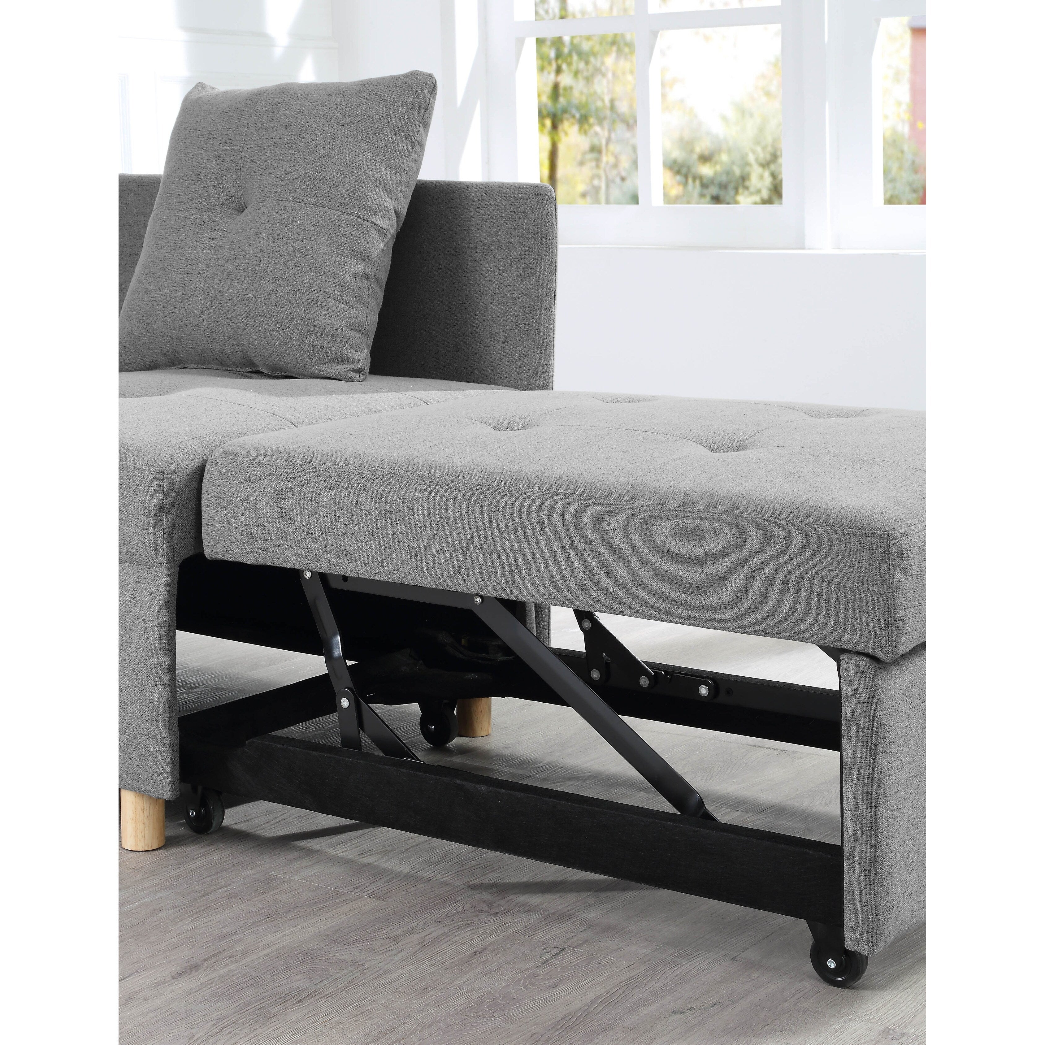 4-in-1 Single Convertible Sofa Bed with Adjustable Back