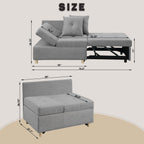 4-in-1 Single Convertible Sofa Bed with Adjustable Back