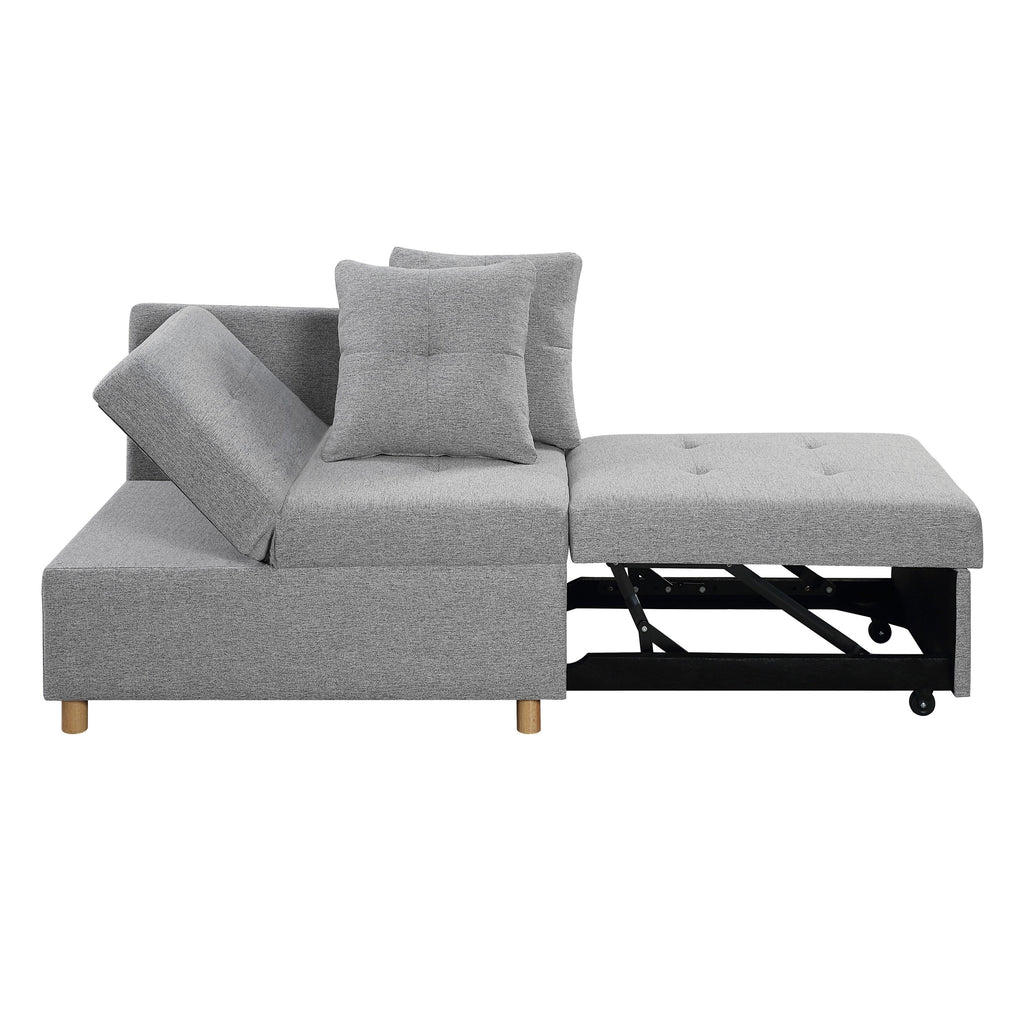 4-in-1 Single Convertible Sofa Bed with Adjustable Back