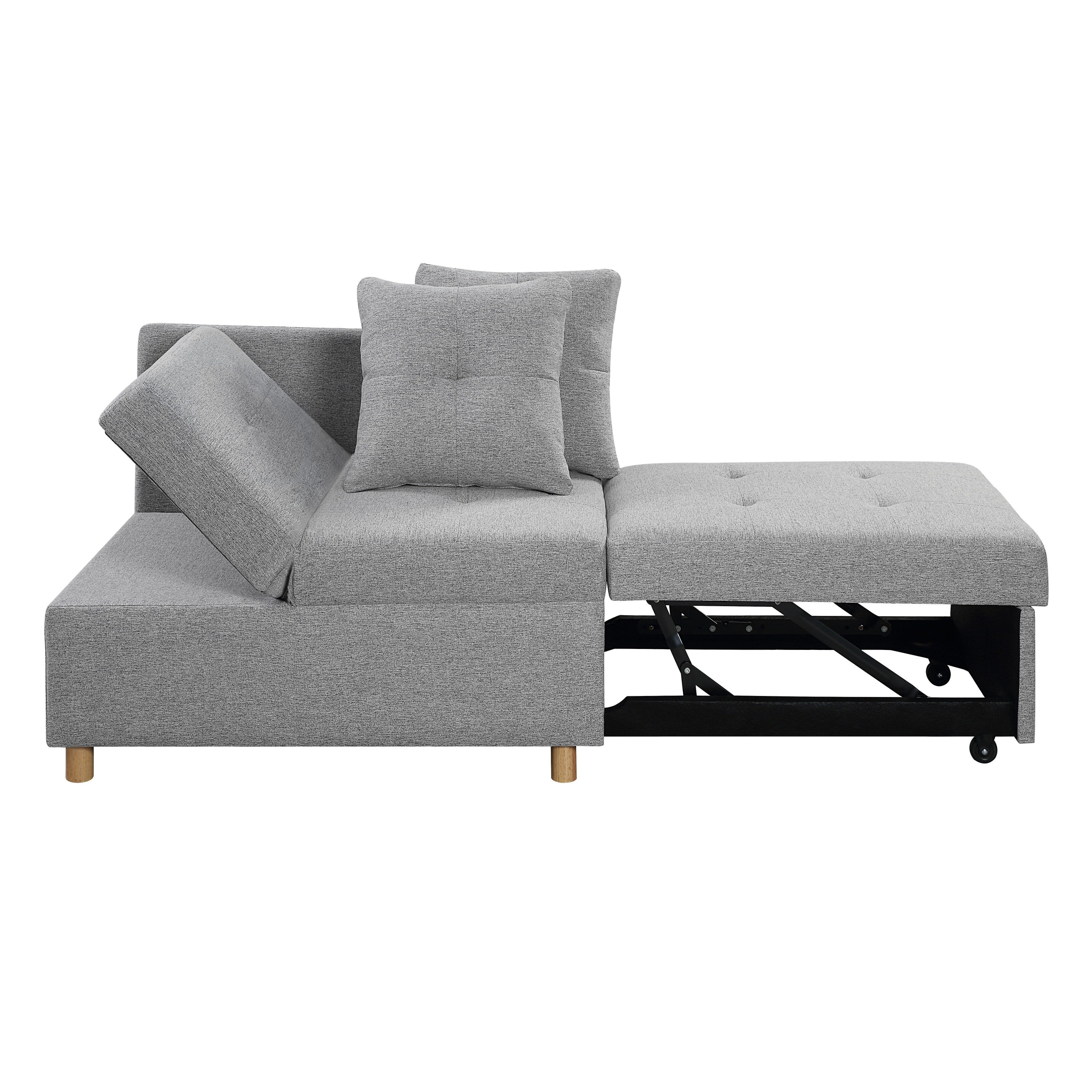 4-in-1 Single Convertible Sofa Bed with Adjustable Back