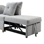 4-in-1 Single Convertible Sofa Bed with Adjustable Back