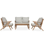 4-piece Patio Set, Outdoor Seating Sofa Set with Cushions & Back Pillow, Outdoor Conversation Set with Coffee Table