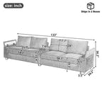 4-seater Corduroy Sofa Couch