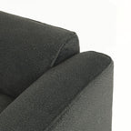 4-seater with pure sponge seat cushions and a detachable footstool includes 3 throw pillows