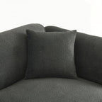 4-seater with pure sponge seat cushions and a detachable footstool includes 3 throw pillows