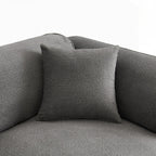 4-seater with pure sponge seat cushions and a detachable footstool includes 3 throw pillows