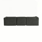 4-seater with pure sponge seat cushions and a detachable footstool includes 3 throw pillows