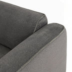 4-seater with pure sponge seat cushions and a detachable footstool includes 3 throw pillows