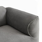 4-seater with pure sponge seat cushions and a detachable footstool includes 3 throw pillows