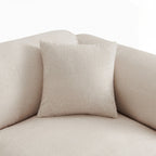 4-seater with pure sponge seat cushions and a detachable footstool includes 3 throw pillows