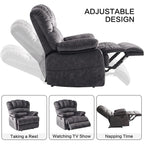 41W Oversized Manual Recliner Chair ,Extra Wide Sofa Recliners