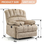41W Oversized Manual Recliner Chair ,Extra Wide Sofa Recliners