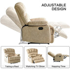 41W Oversized Manual Recliner Chair ,Extra Wide Sofa Recliners